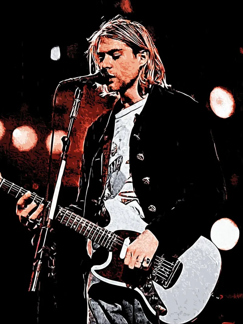 Nirvana kurt cobain 1 Arte pellicola backlit da music soul