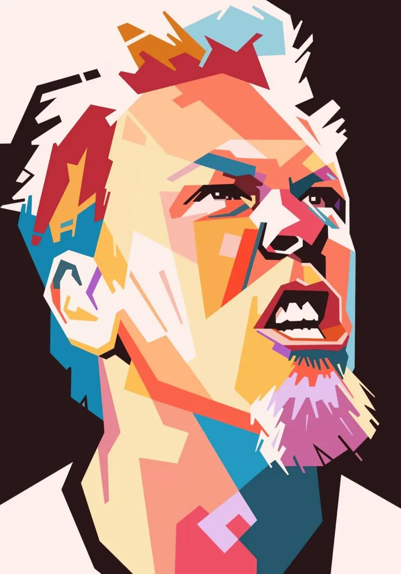 James Hetfield art pellicola backlit da Hantamrata