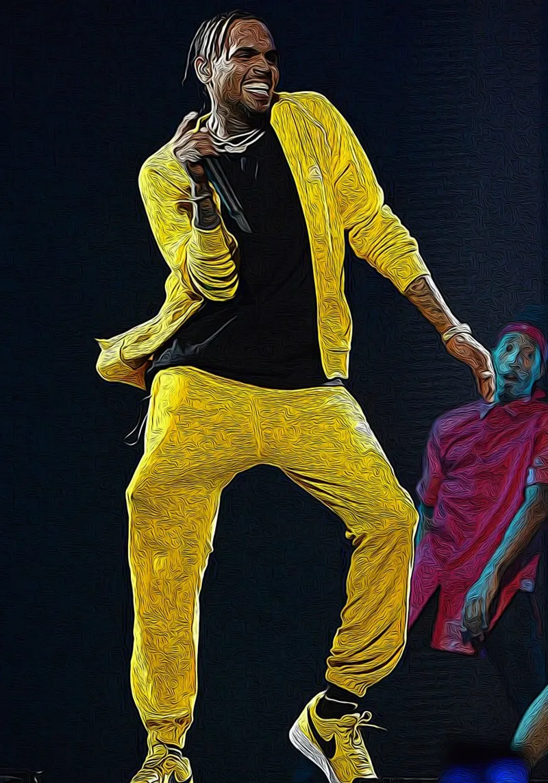 Chris Brown Golden Groove in Motion pellicola backlit da singpentinksale