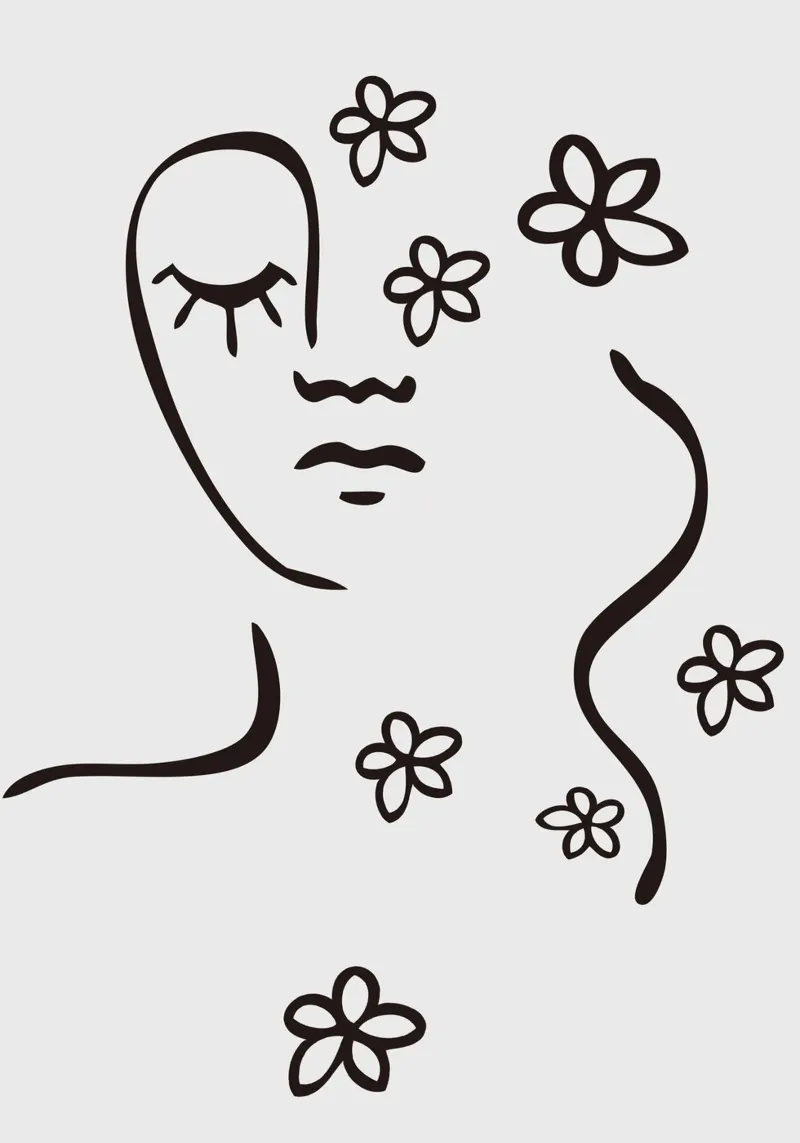 abstract flower face pellicola backlit da vintageshop