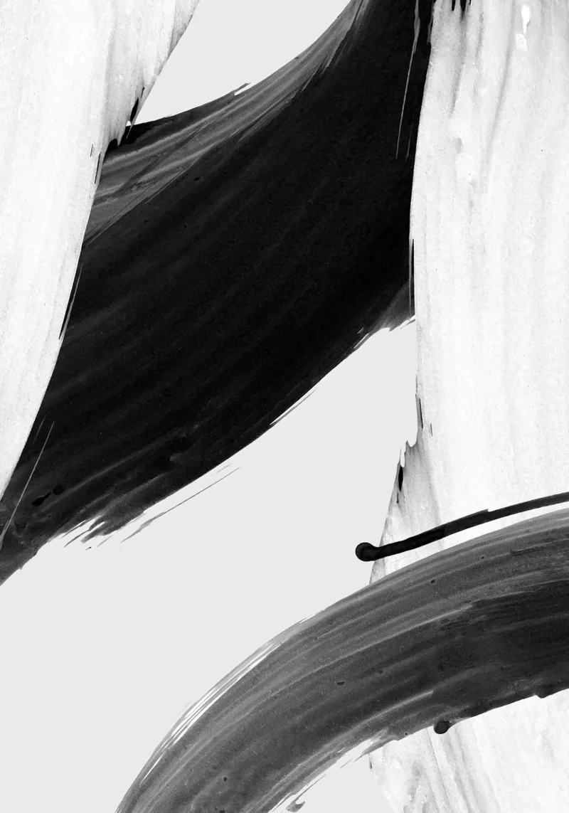 black abstract brushstroke pellicola backlit da vintageshop