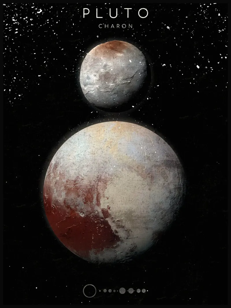 Dwarf Planet Pluto Hahnemühle von AnimalFunny
