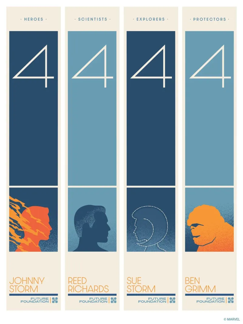 FANTASTIC 4 - alle vier poster da FANTASTIC 4 by JUNIQE