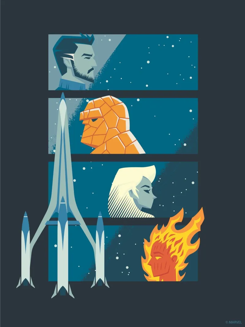 FANTASTIC 4 - Cosmic Crew poster da FANTASTIC 4 by JUNIQE