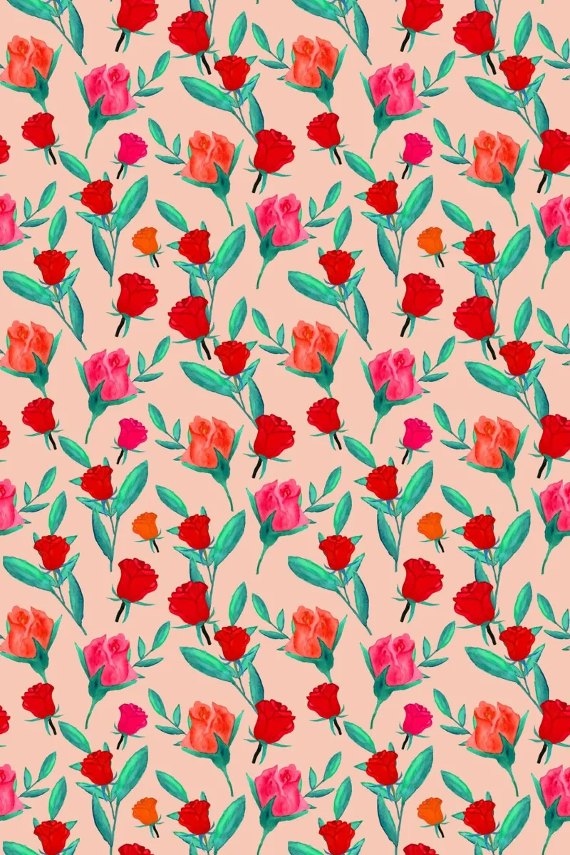 Rosebud Print Peachy Bloom poster de SilverPegasus