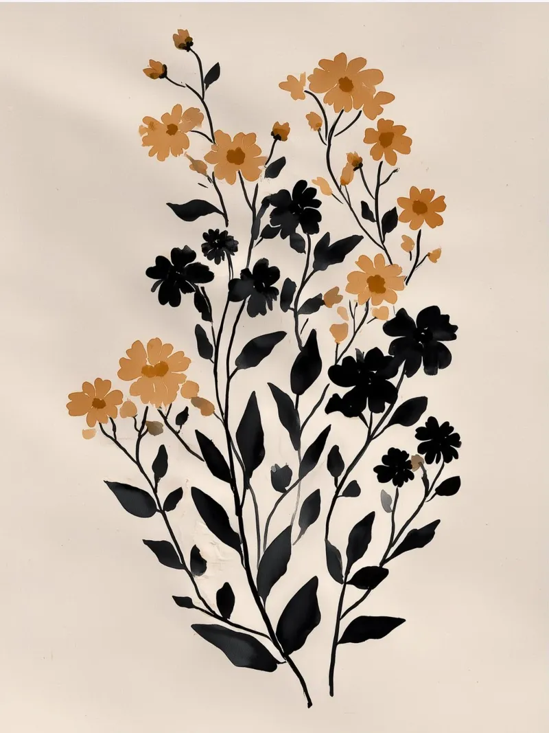 Silhouette d'oro tela con Cornice a cassetta da Seed & Signal