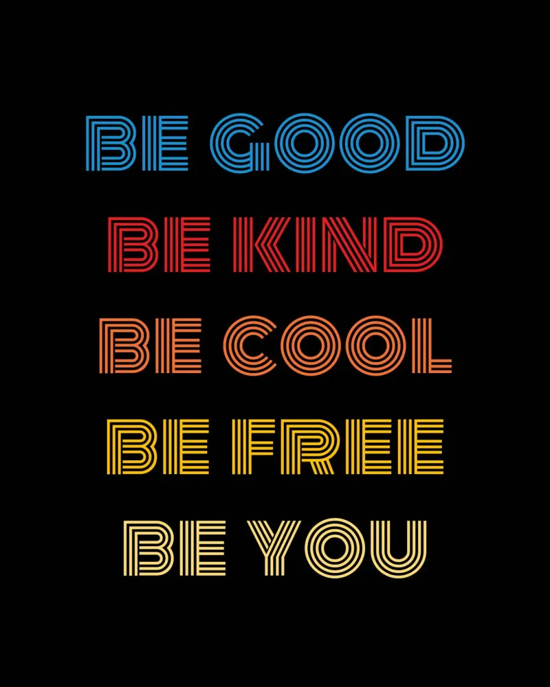 Be Good poster with aluminum frame by Olivia Creator