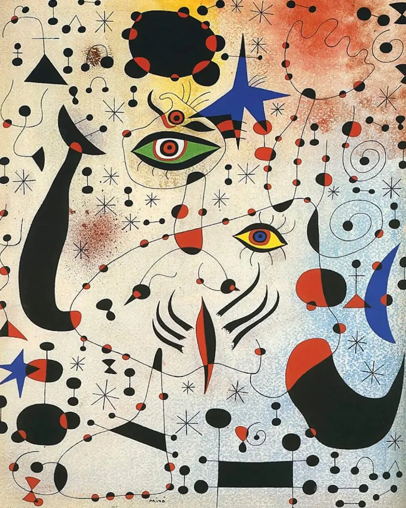 Joan Miro Kunst Poster canvas van The Bakulans