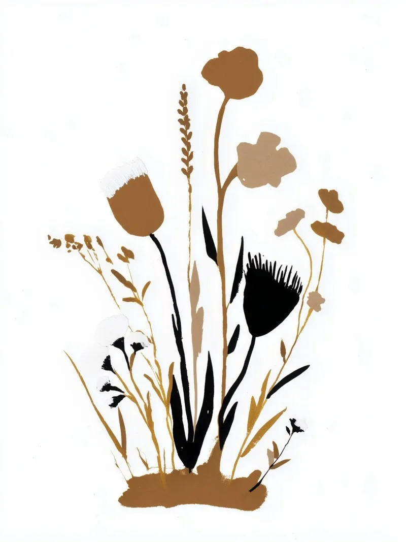 Giardino di terra poster con telaio in legno da Seed & Signal