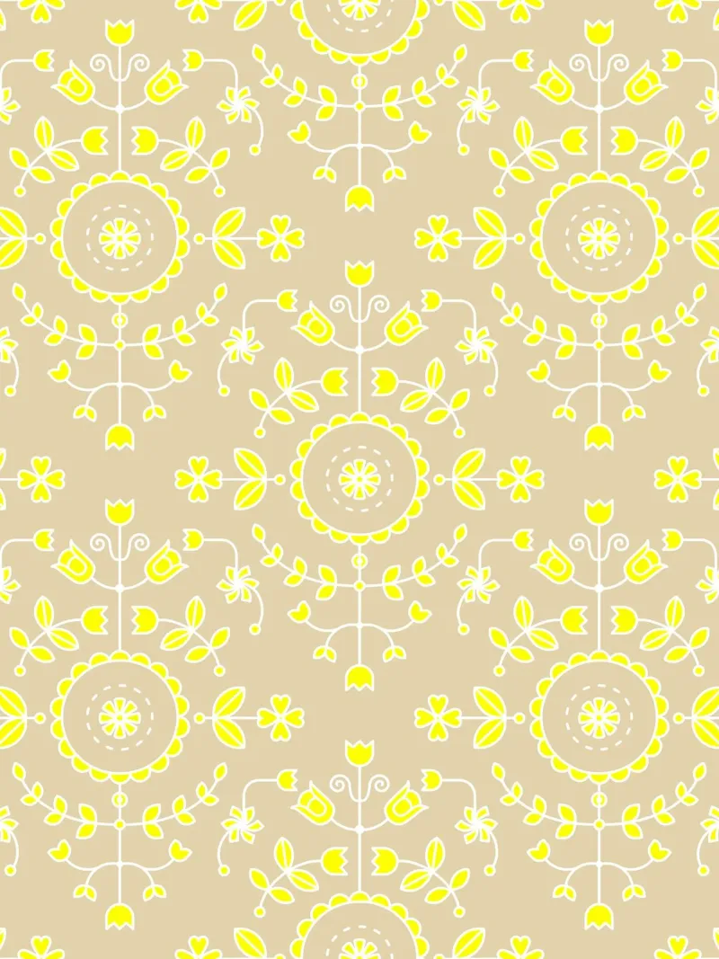 Boho floreale giallo neutro pellicola backlit da SilverPegasus