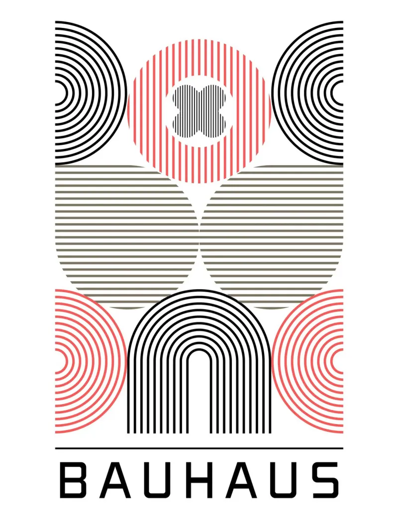 Bauhaus Retro Design - Arte geometrica moderna carta hahnemühle da Casa Calm