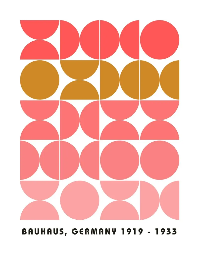Bauhaus Graphic Art - Retro Geometry Poster poster by Casa Calm