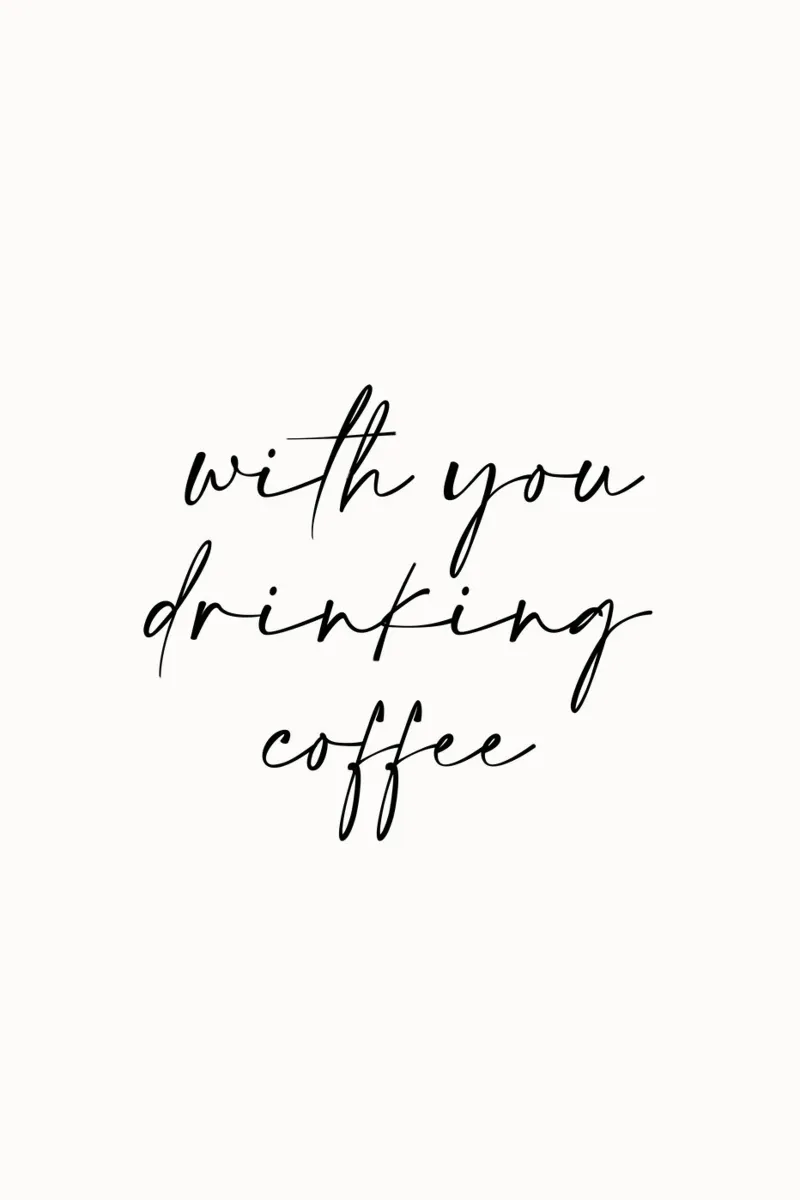With You Drinking Coffee acrylic glass by Ayleen
