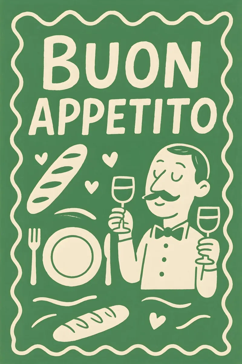 Buon Appetito pellicola backlit da Wall of Whispers