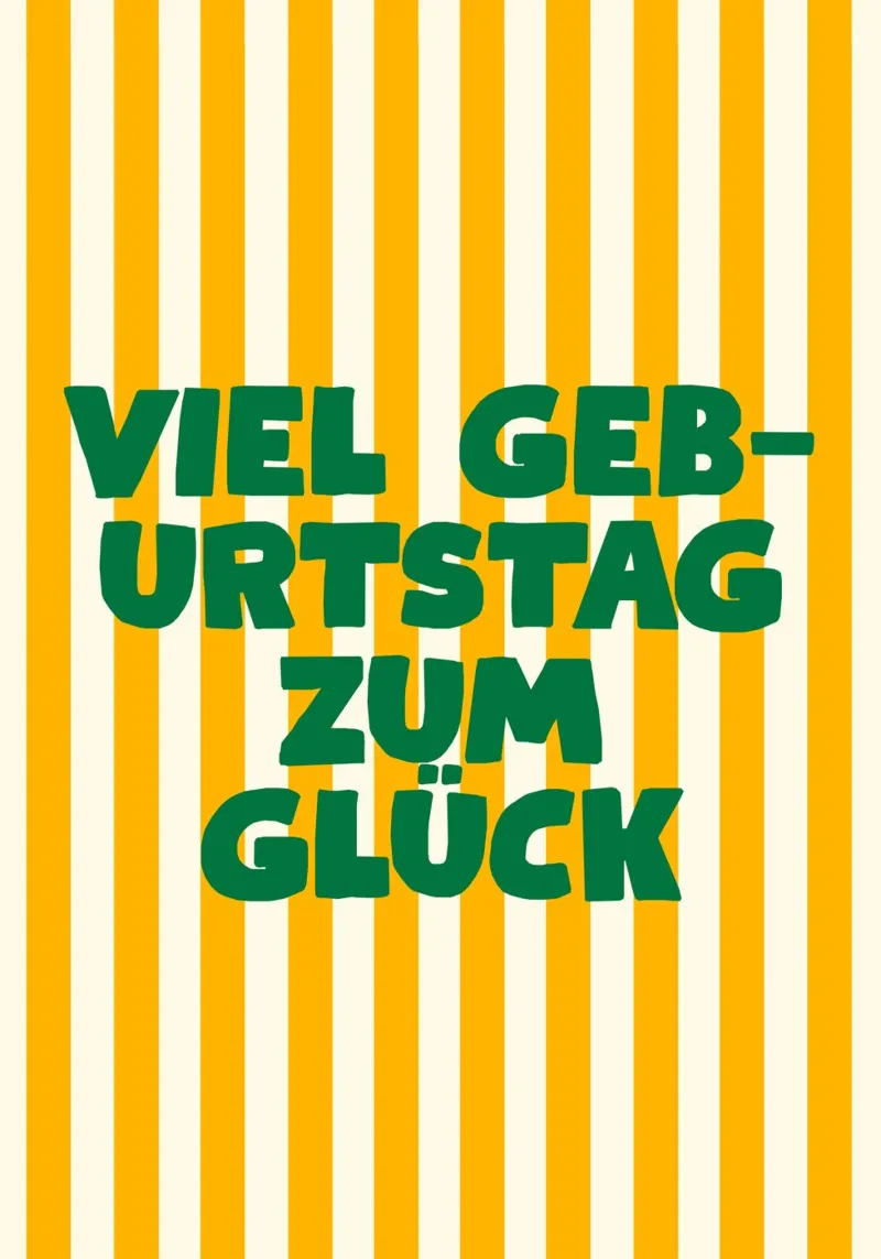 Alles Gute zum Geburtstag Happy Birthday poster met aluminium frame van Attaboy Dsgn