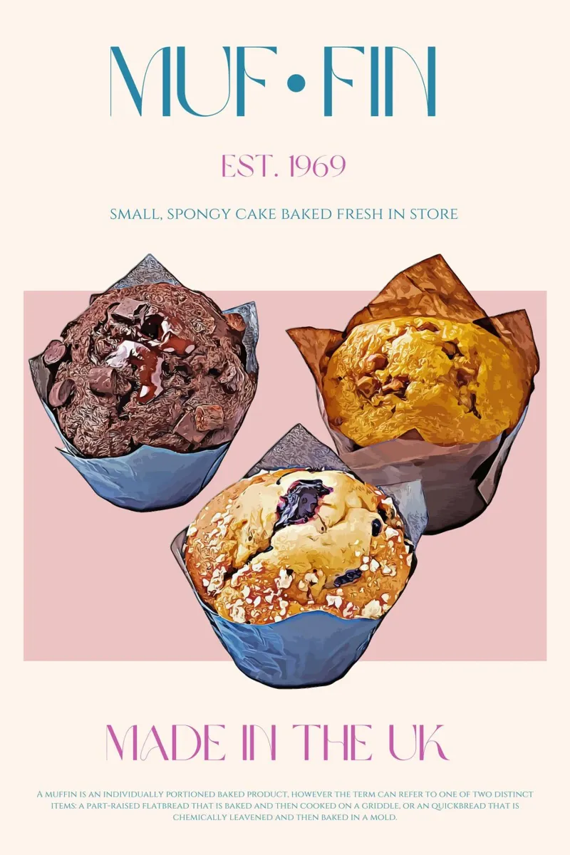 Muffin Print canvas by KOKRPrints