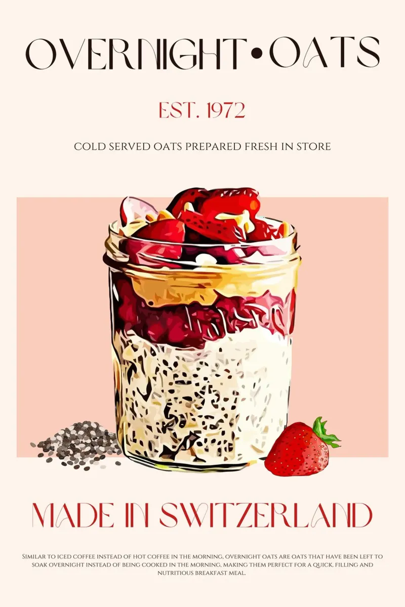 Overnight Oats Print canvas by KOKRPrints