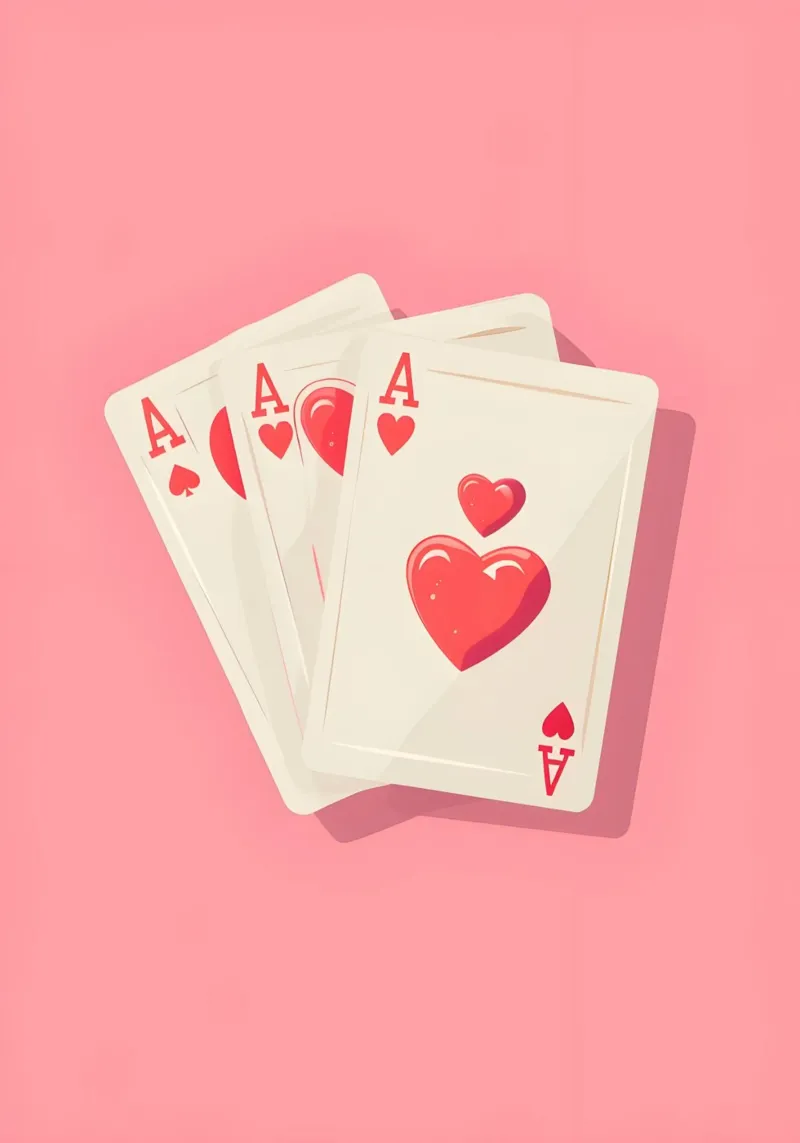 Aces of Hearts - Love Card Game Art Print hahnemühle by homdeco