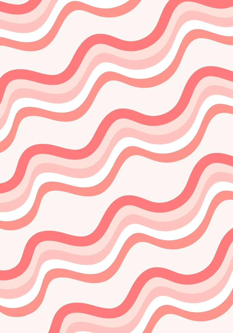 Strisce rosa ondulate - Pattern art retro groovy tela da homdeco