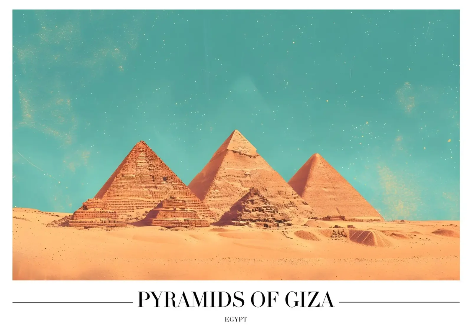 Pyramides de Gizeh - Art de l'Égypte ancienne hahnemühle de homdeco