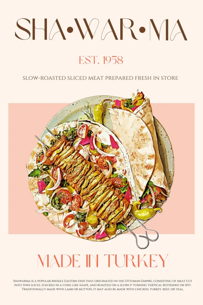 Shawarma Print forex plate by KOKRPrints