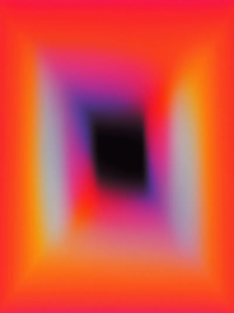 L'oscurità sta arrivando | Composizione del campo di colore poster con telaio in legno da Autofocus