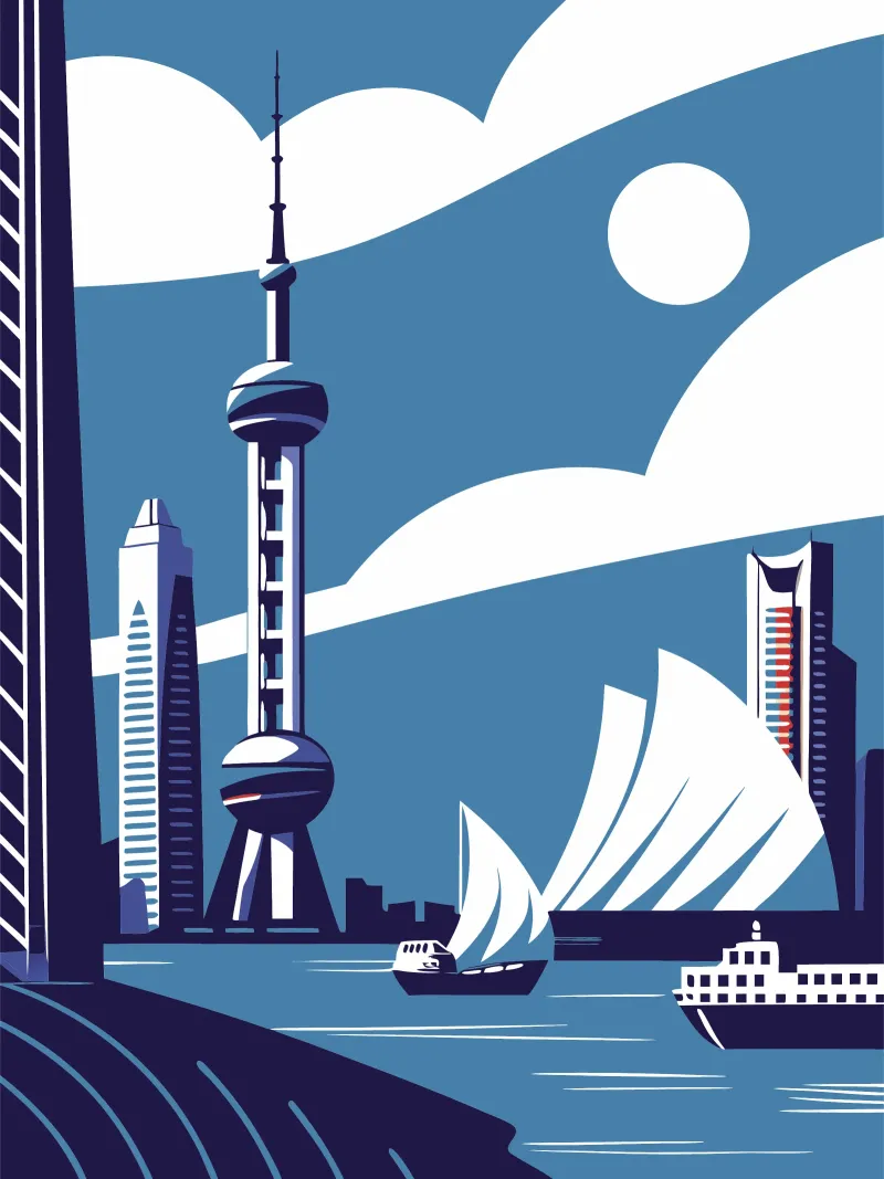 Città di Shanghai alluminio dibond da STORE PRESENCE