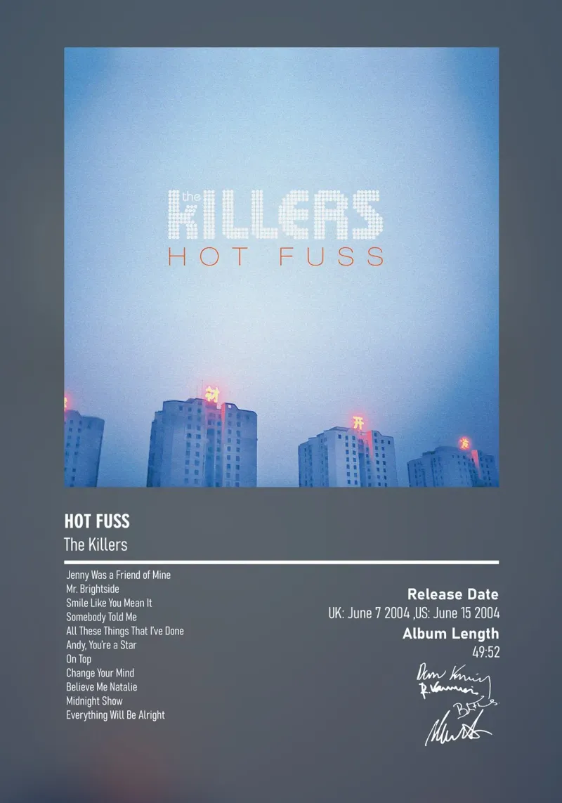 Hot Fuss By The Killers pellicola backlit da DGUnder