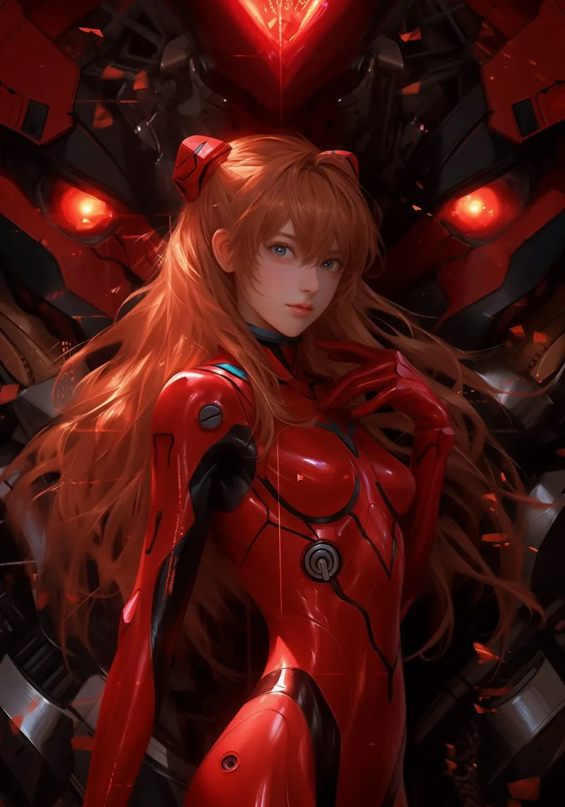 Asuka Langley Soryu Neon Genesis Evangelion pellicola backlit da Fleur de Lys