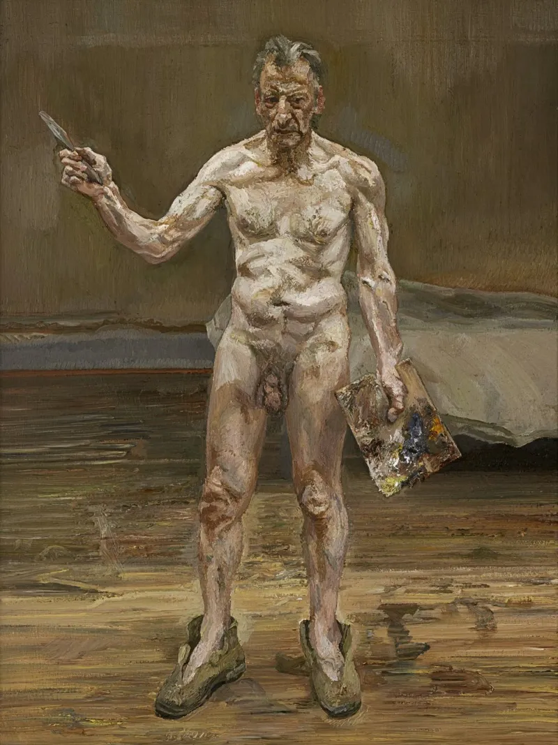 Lucien Freud - Selbstporträt Alu-Dibond von julyebayprint