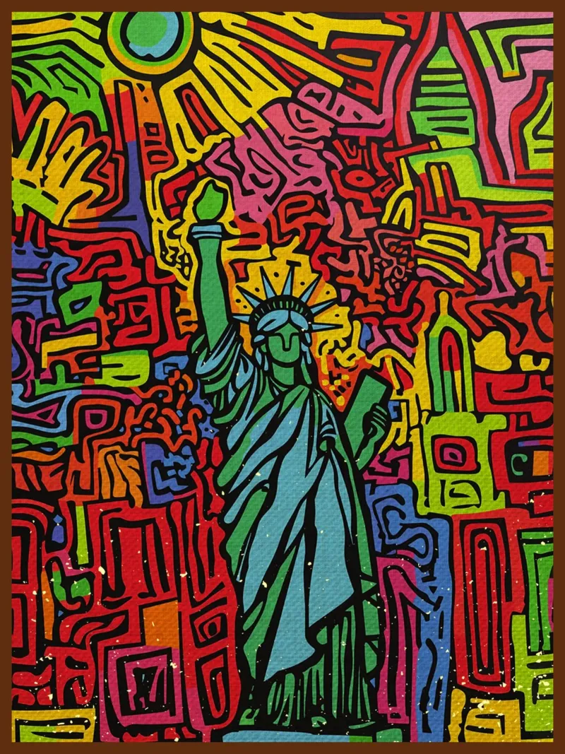 Statua della Libertà Pop Art pellicola backlit da VintageDesign