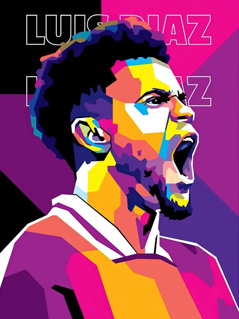 Phototgraphy L.Diaz poster with aluminum frame by Gust Sporer FOTBALL