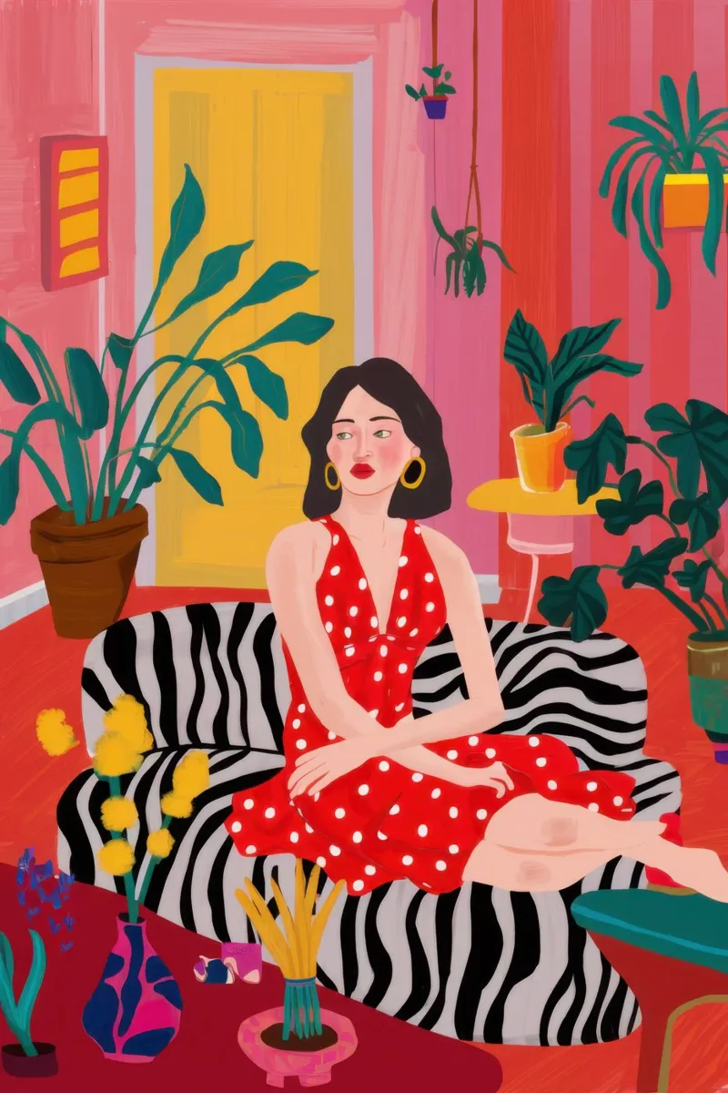 Maximalist Zebra Lounge Hahnemühle von Ink Pulse