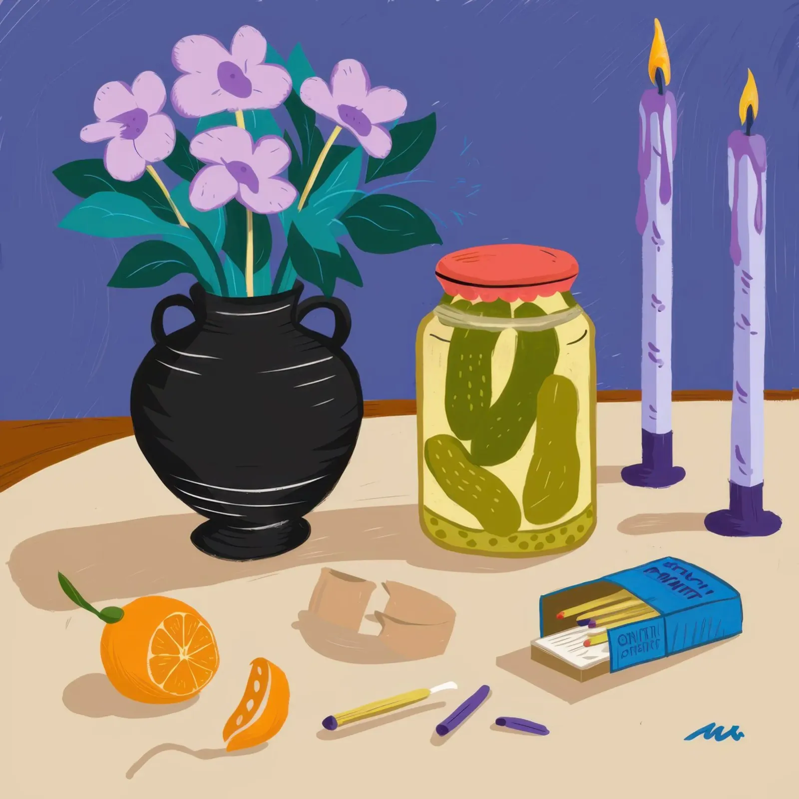 Midnight Table Narrative hahnemühle by Mythy Brush