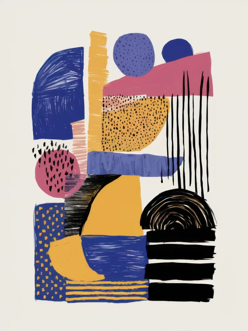Modernist Shape Dialogue Hahnemühle von Mythy Brush