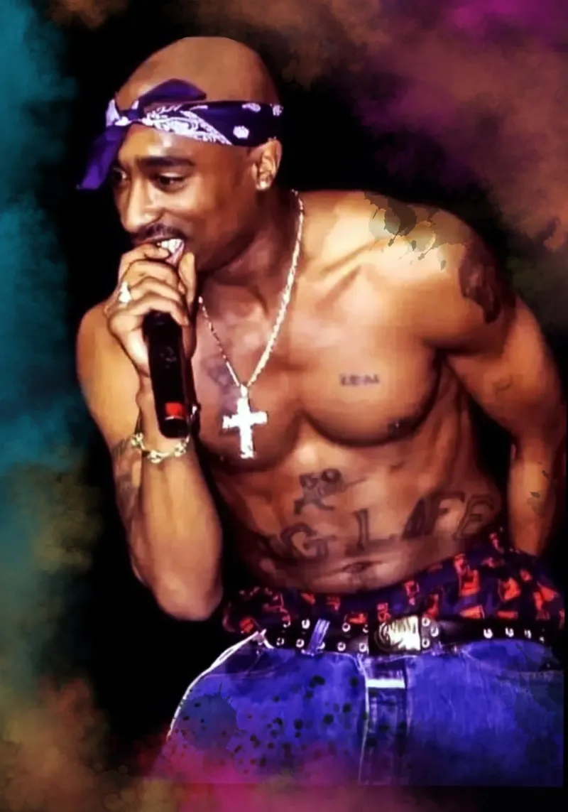 Tupac on stage pellicola backlit da Lembayung art