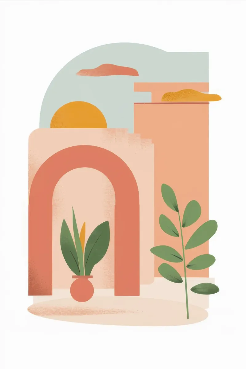 Arco del deserto Boho pellicola backlit da Mythy Brush