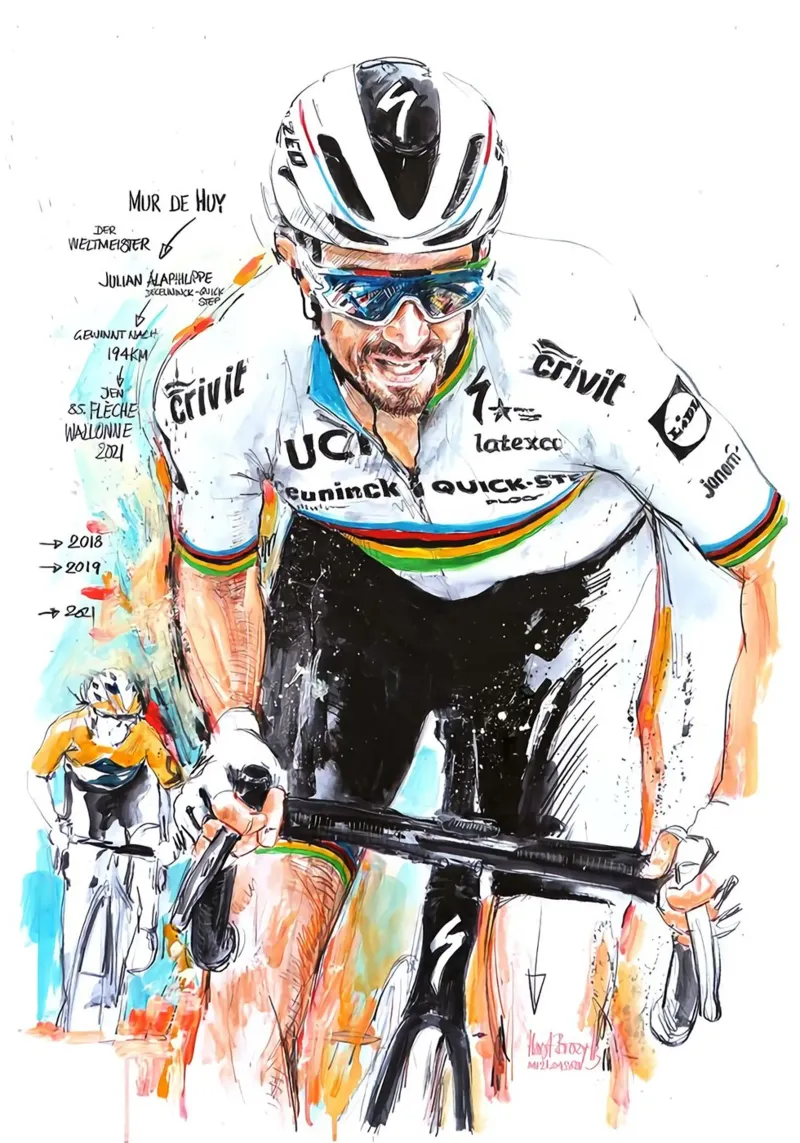 Julian Alaphilippe Vettore pellicola backlit da Goodshops