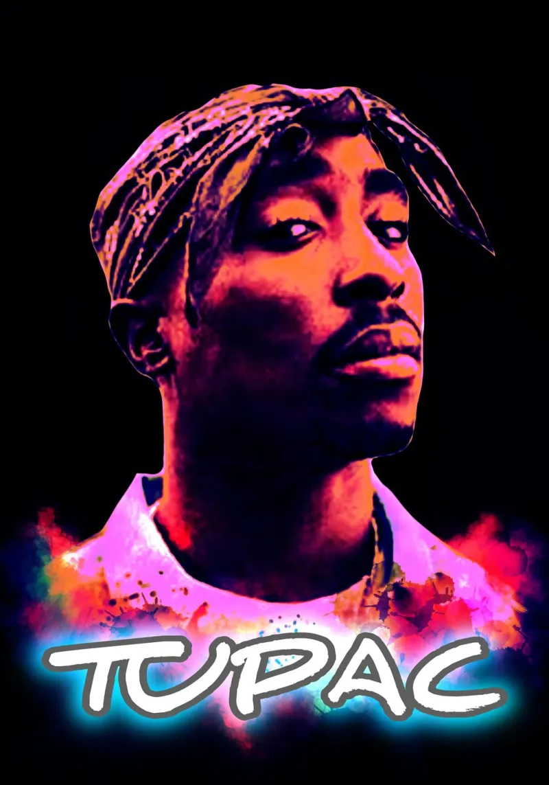 Tupac Shakur hip-hop poster con telaio in alluminio da Lembayung art