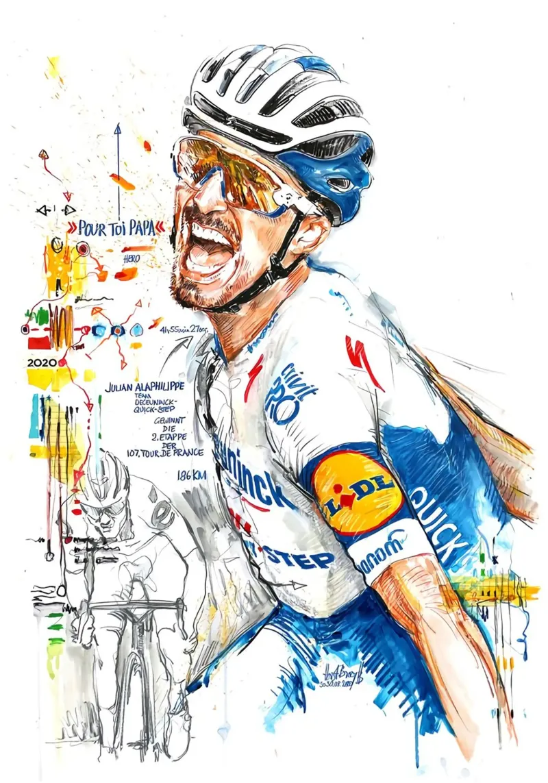Julian Alaphilippe Finsih Vector poster de Goodshops