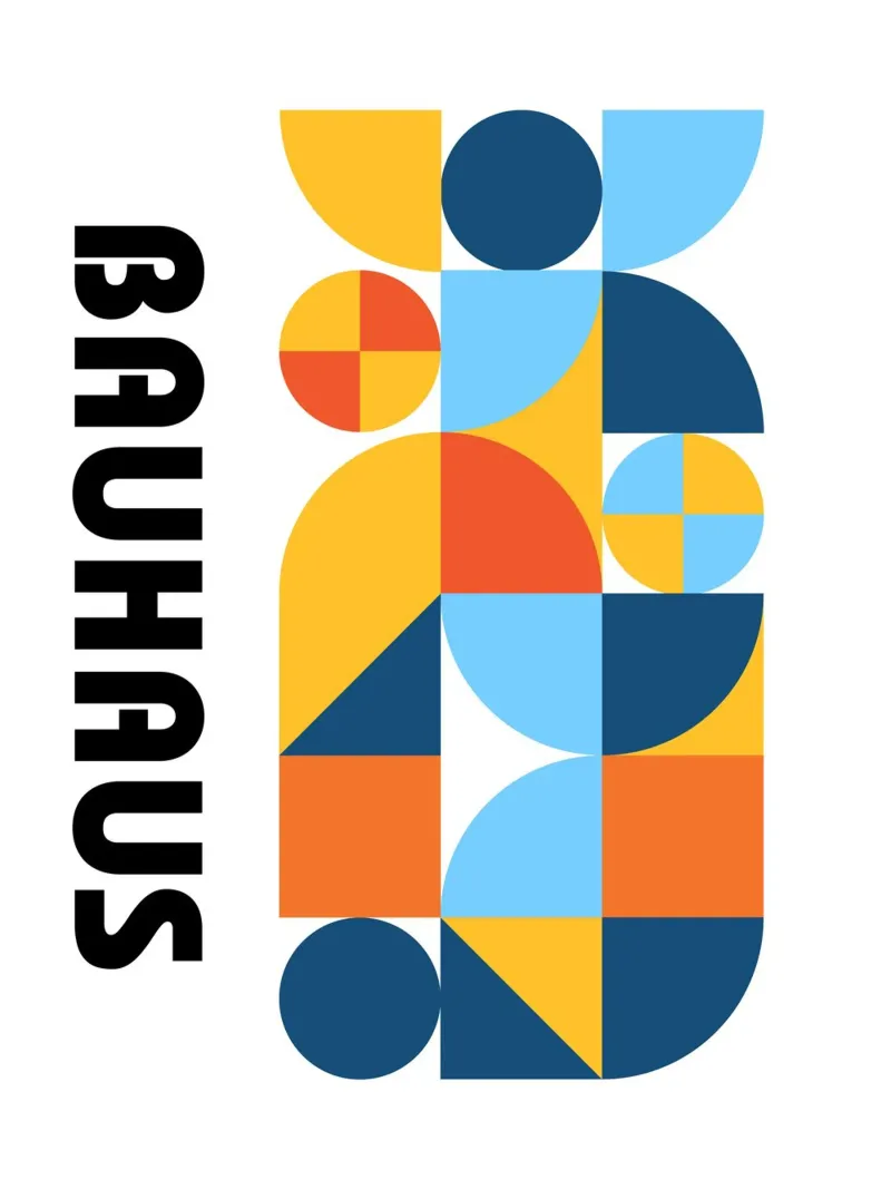 Forme Bauhaus Colore | Geometria moderna Poster pellicola backlit da Studio Vibe