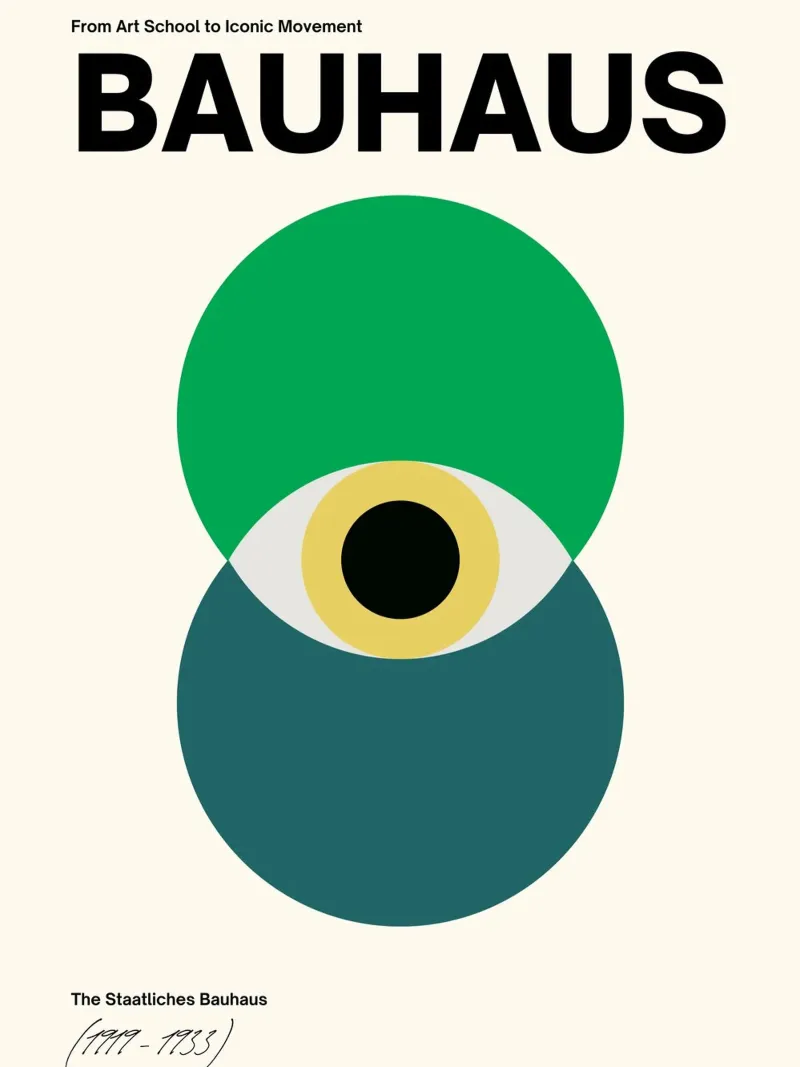 Bauhaus Oogontwerp | Minimal Abstract Poster canvas van Studio Vibe