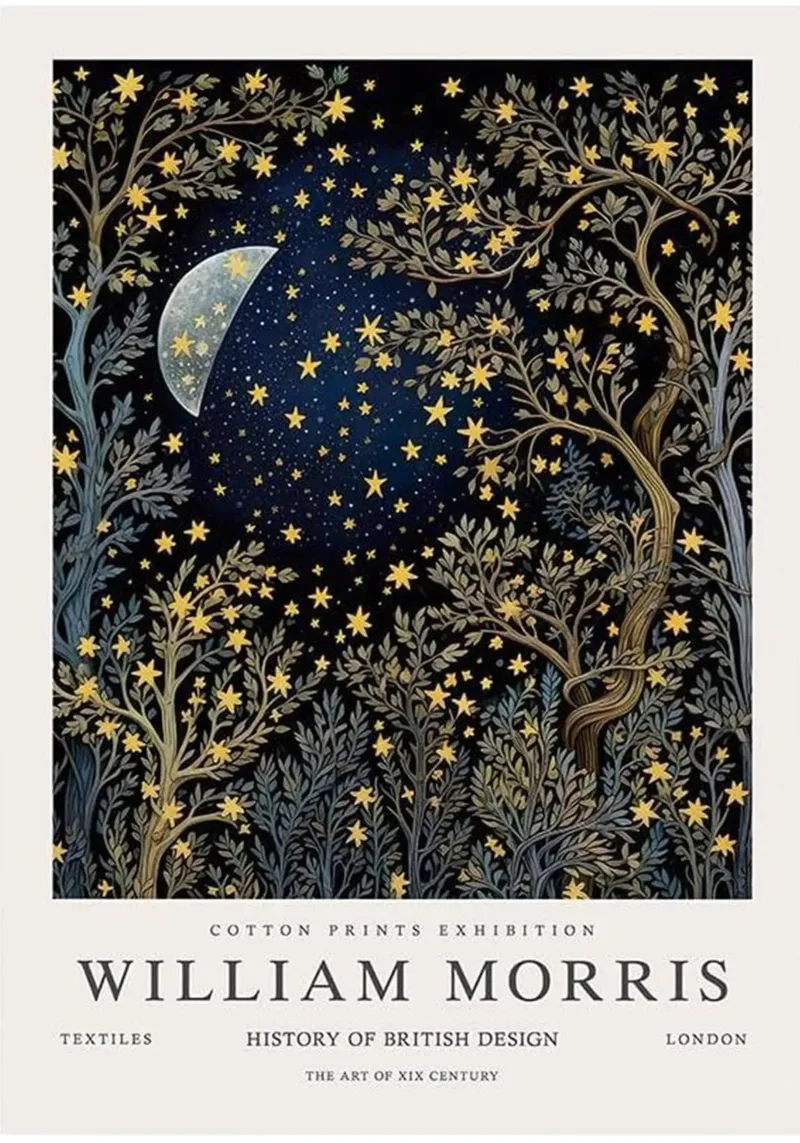 William Morris Notte pellicola backlit da ART LEGEND ORIGINAL