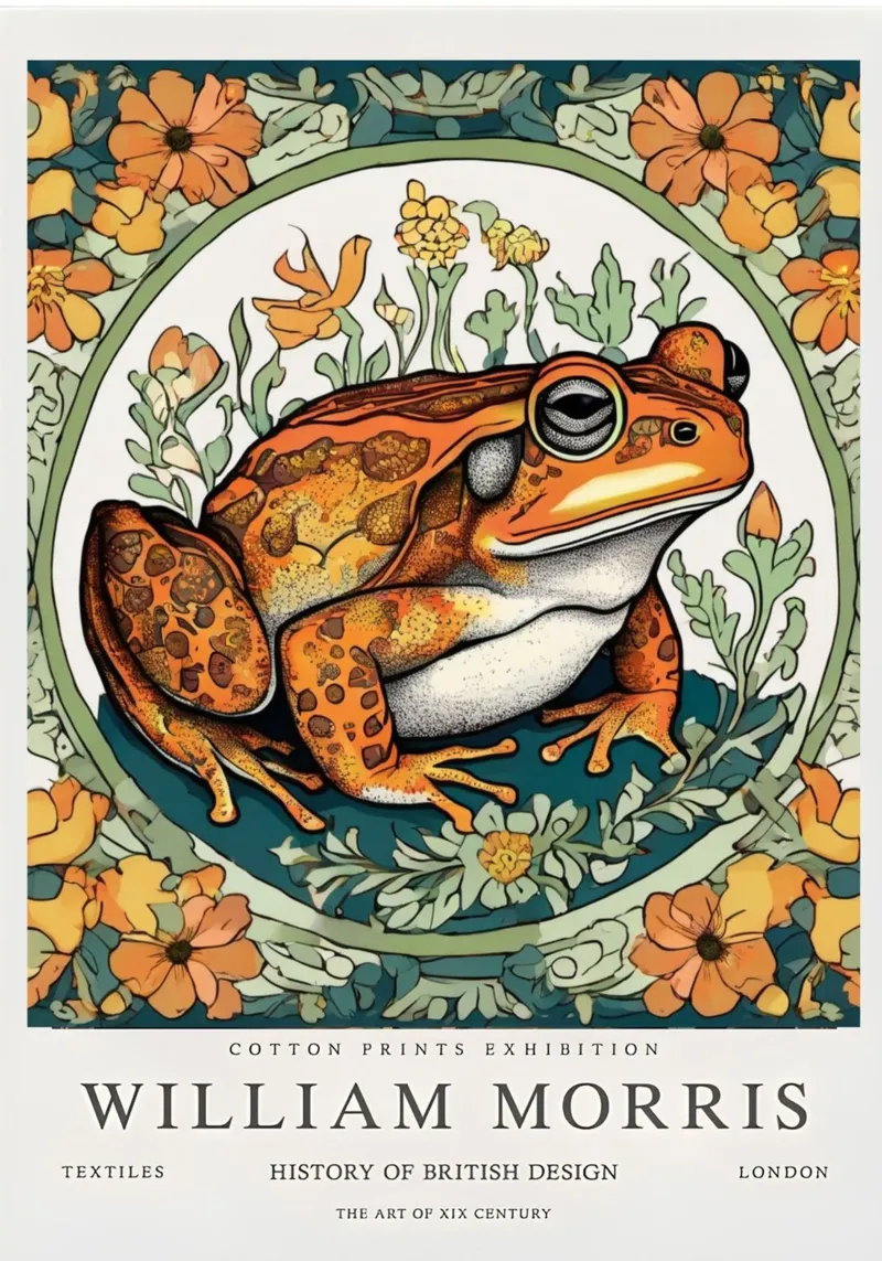 William Morris - Rana pellicola backlit da ART LEGEND ORIGINAL