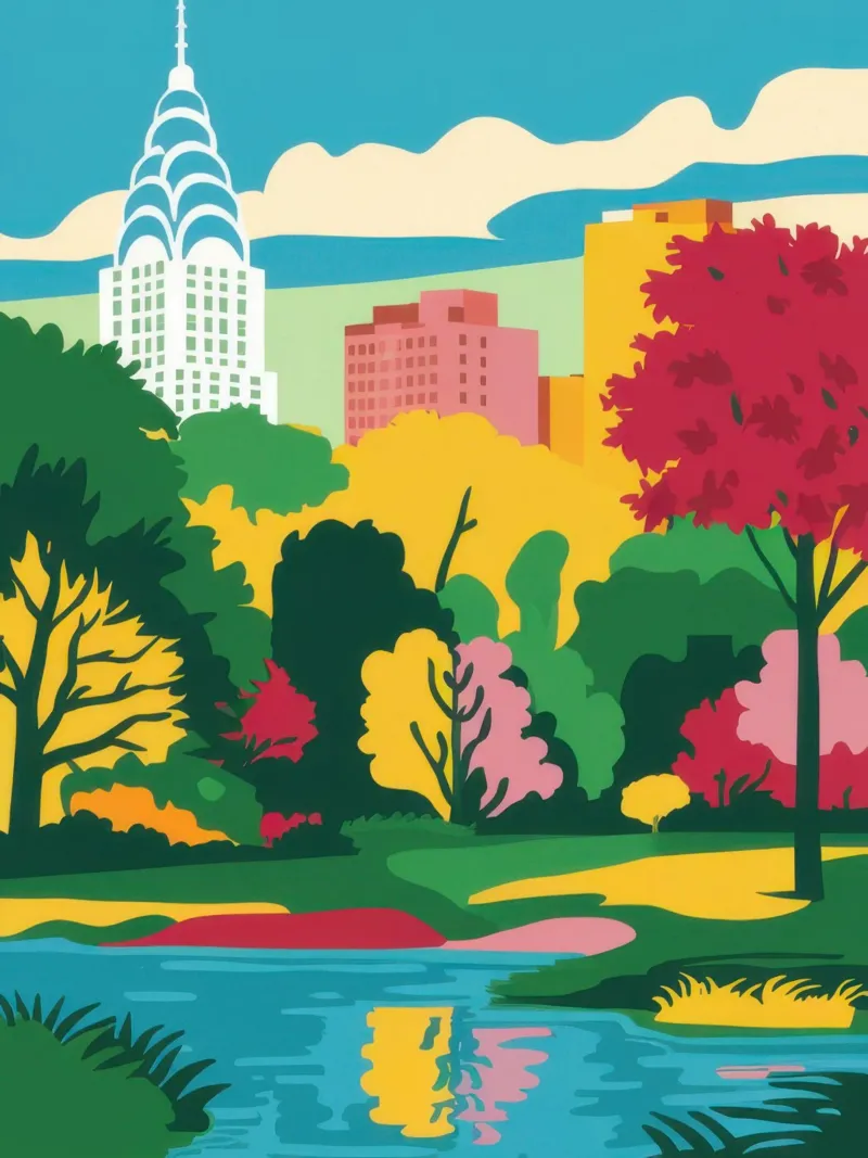 Autunno a New York carta hahnemühle da Reds Jays