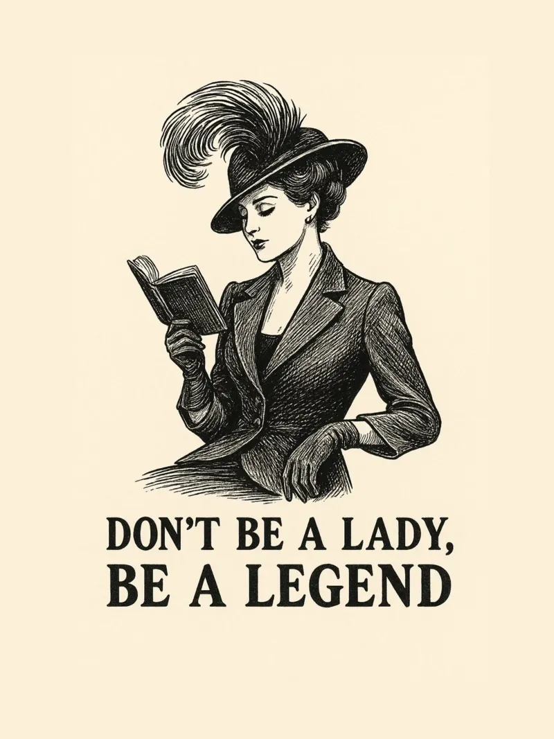 Don’t be a Lady, be a Legend carta hahnemühle da Taika Tori Art