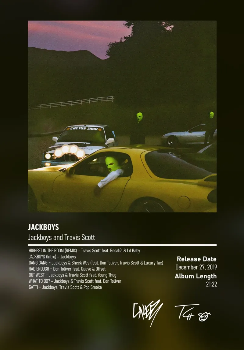 JACKBOYS Travis Scott and the Cactus Jack pellicola backlit da DGUnder