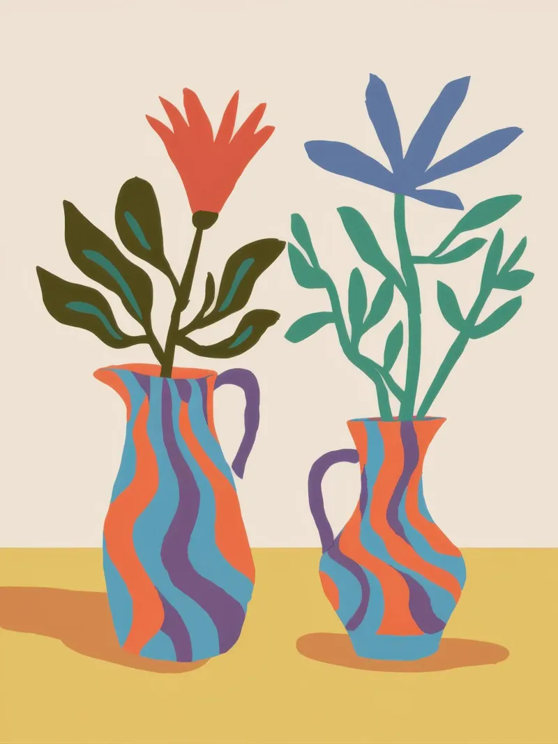Earthen Vase Duo Alu-Dibond von Reds Jays