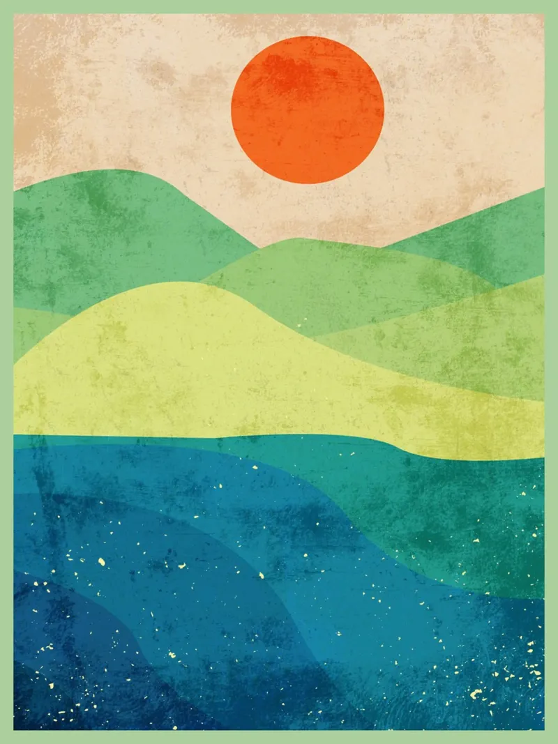 Sunny landscape canvas by DanielDesign