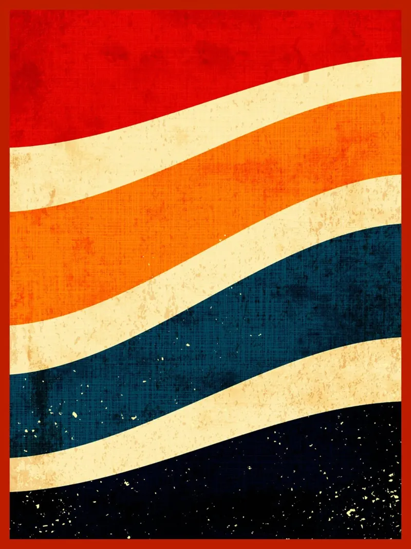 Onda moderna anni '60 poster con telaio in plastica da DanielDesign